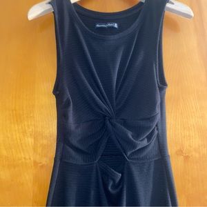 Abercrombie and Fitch black striped twist front cut out mini dress size XS